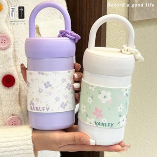 YOUYV|不銹鋼手提鎖心情侶水杯小香風保溫杯女生咖啡杯高顏值隨行杯dd314