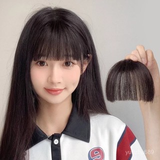 KaoLa│真髮漫畵齊劉海片女空氣假劉海前額自然女全真髮法式無痕隱形頭頂 時尚 蓬鬆 髮飾 增髮量 自然 遮白髮