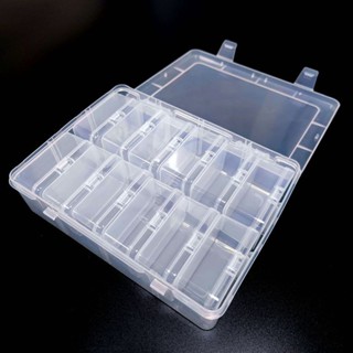【新品推薦】12格珠珠零件盒塑膠透明塑膠分格收納盒漁具螺絲盒分類盒長方形