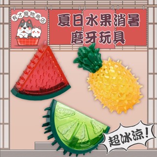 🔥隔日到貨🔥寵物來了 臺灣現貨 夏日水果消暑磨牙玩具 狗狗磨牙玩具 狗玩具 夏日冰棒 可裝水 塑膠