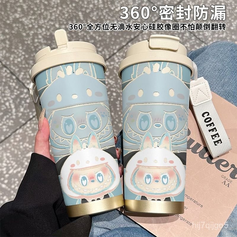 【🌟限時下殺】 labubu水杯 拉布布保溫杯 316不鏽鋼保溫杯 冰霸杯 咖啡杯 便攜杯 隨行杯 保冰杯 拉佈佈杯子