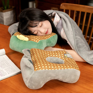 夏季午睡枕 冰絲趴睡枕 夏季涼席午睡枕趴桌上睡覺辦公室小學生宿舍午睡枕頭神器涼爽女生辦