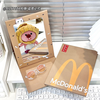 ✨新店促銷☜桃園出貨✨【30天熱銷1475件】M記麥門折疊化妝鏡防摔鏡子ins可愛創意學生宿舍桌面便攜梳妝鏡