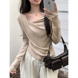 🔥48H出貨 韓版高領打底顯瘦百搭針織上衣 毛衣 長袖上衣 女裝 衣服 寬鬆上衣 顯瘦上衣 春秋裝 長袖t恤 打底衫