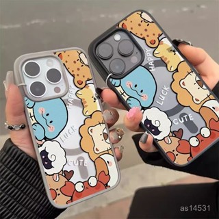 卡通小動物 磁吸 蘋果 iPhone16 15 14 13 12 11 pro max 7 8 plus XR 手機殼