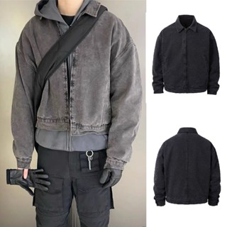 ㊣♡♥KANYE侃爺美式小眾潮牌vibe風格重工洗水做舊工裝夾克牛仔外套男男生外套防風外套
