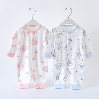 🧚‍♂臺灣出貨✨熱賣  寶寶連身 包屁衣 寶寶爬服新生嬰兒兒衣服春秋純棉爬服哈衣打底內衣0-3月6寶寶對開連體衣裝 BV