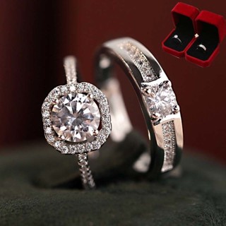 🔥牛鋪飾品🔥結婚活口對戒高階模擬莫桑鑽戒男女一對可調節婚禮戒指婚紗照道具