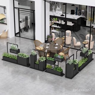 免運 花箱室 外隔斷可移動種植箱花園花墰奶茶店外擺圍欄鐵藝花槽盆定製種植箱 陽臺種菜盆 菜盆 陽臺花盆 養殖箱