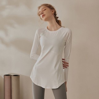【可試穿】瑜珈服女 修身上衣 顯瘦 運動上衣 長款瑜伽服 遮臀上衣 普拉提健身服 長袖 瑜珈上衣 瑜伽服 瑜珈罩衫