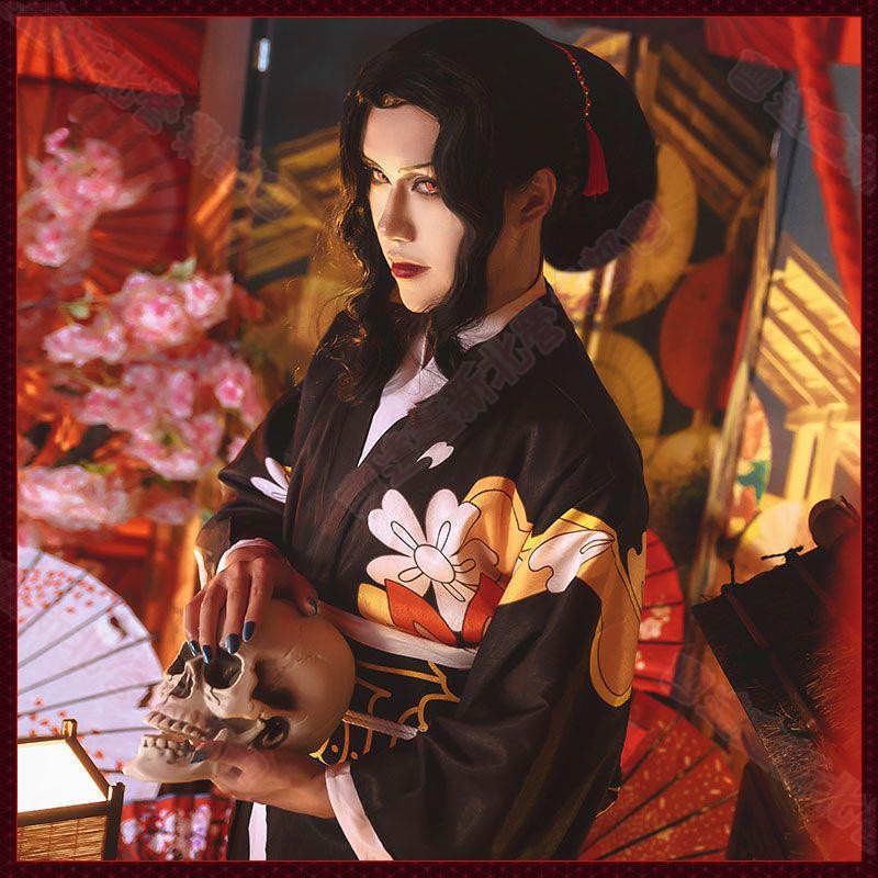 新北出貨♕鬼滅之刃 cos 服裝 鬼舞辻無慘 cos 全套女裝和服 鬼舞無慘 cos 無慘cos服