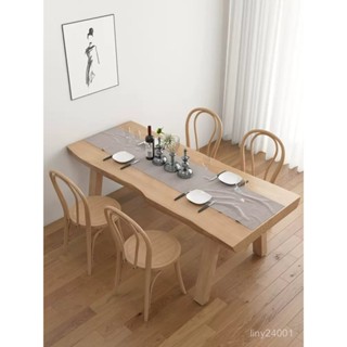 「森活良品」免運😊 日式原木餐桌家用小戶型吃飯桌實木桌椅組閤服裝展示桌簡約泡茶桌