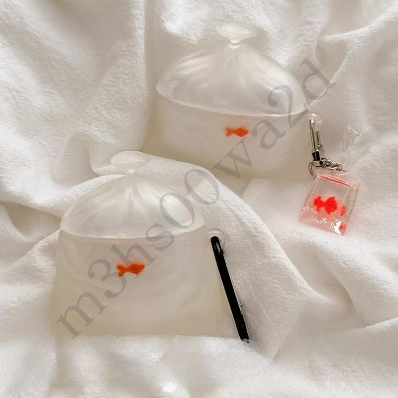 創意搞怪 錦鯉金魚 耳機套 Airpods pro 4代 防摔保護套 3代耳機殼 1/2代 4代耳機保護殼