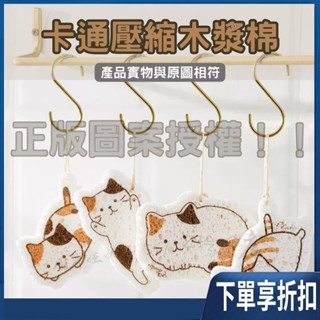 【臺灣熱賣】壓縮木漿棉洗碗刷 菜瓜布 可懸掛木漿綿 廚房用品 吸水海棉 海綿 木漿棉洗碗布 洗碗布 沐浴棉 廚房清潔
