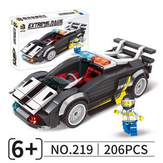 警車模型 相容樂高 小顆粒跑車係列 219超跑警車 lego模型 拚接積木 積木車模 lego警車 樂高車模 車模