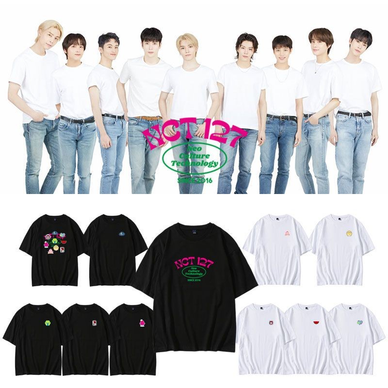 nct127世巡演唱會周邊成員卡通印花同款短袖T恤打歌衣服男女純棉