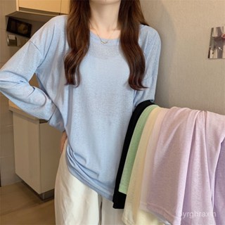 韓系蜜語 韓版透膚網紗長袖防曬罩衫 薄長袖上衣 薄紗 長袖女生 防曬衣 罩衫 長袖T恤 黑色上衣 透膚上衣 夏天海邊長袖