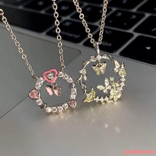 新品特惠💖項錬配飾【店鋪熱銷】小紅書推薦雙層蝴蝶荊棘之環項鏈情侶套裝ins輕奢小眾設計高階