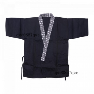 【可開發票】料理店日式廚師工作服 日韓壽司料理日式廚師工衣製服 日式料理廚師工作服 壽司拉麵店通用 藍黑色格子邊