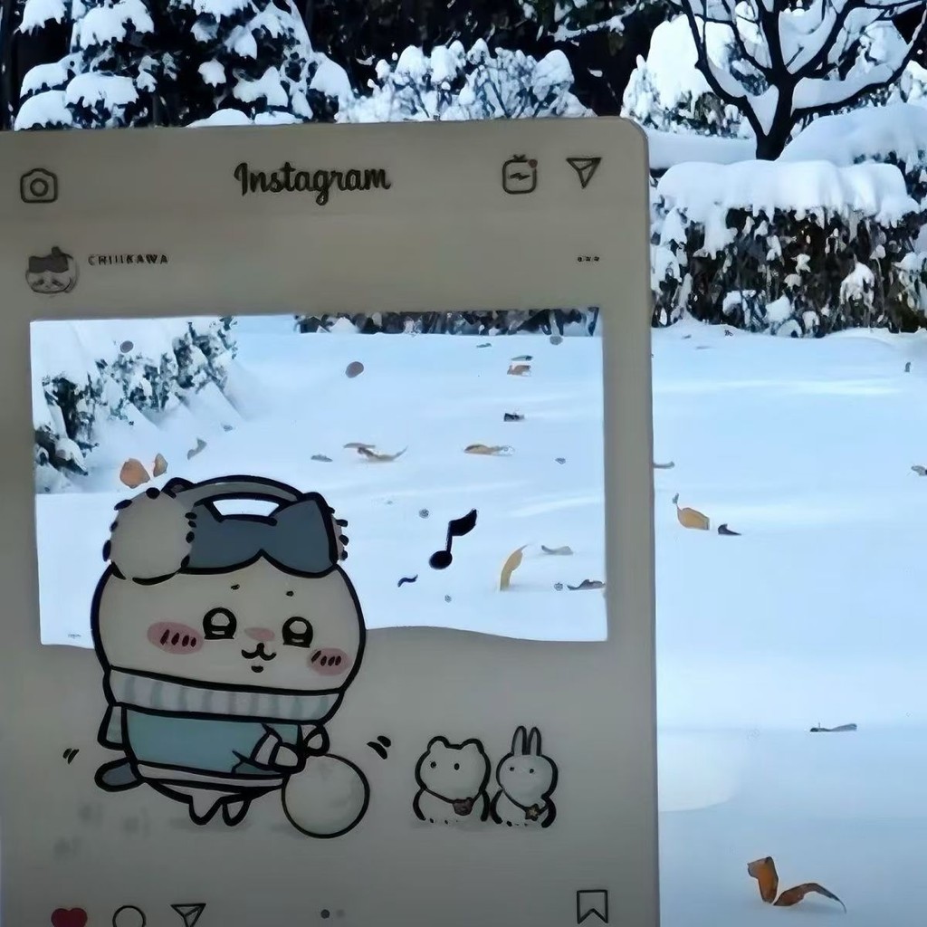 熱賣✨chiikawa吉伊卡哇ins拍照透卡可愛拍照裝飾雪天拍烏薩奇小八神器