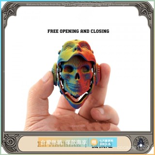 臺灣爆款💖列印玩具 3D 爆款 擺件 3D列印機械姬骷髏頭桌麵擺件變形開閤手辦禮物男生潮玩鑰匙扣
