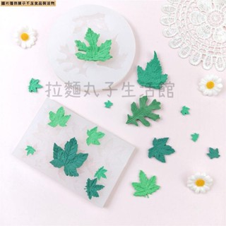 拉麵丸子生活館✿葉子造型矽膠模具巧克力翻糖蛋糕裝飾工具楓葉烘焙模具 DIY滴膠模