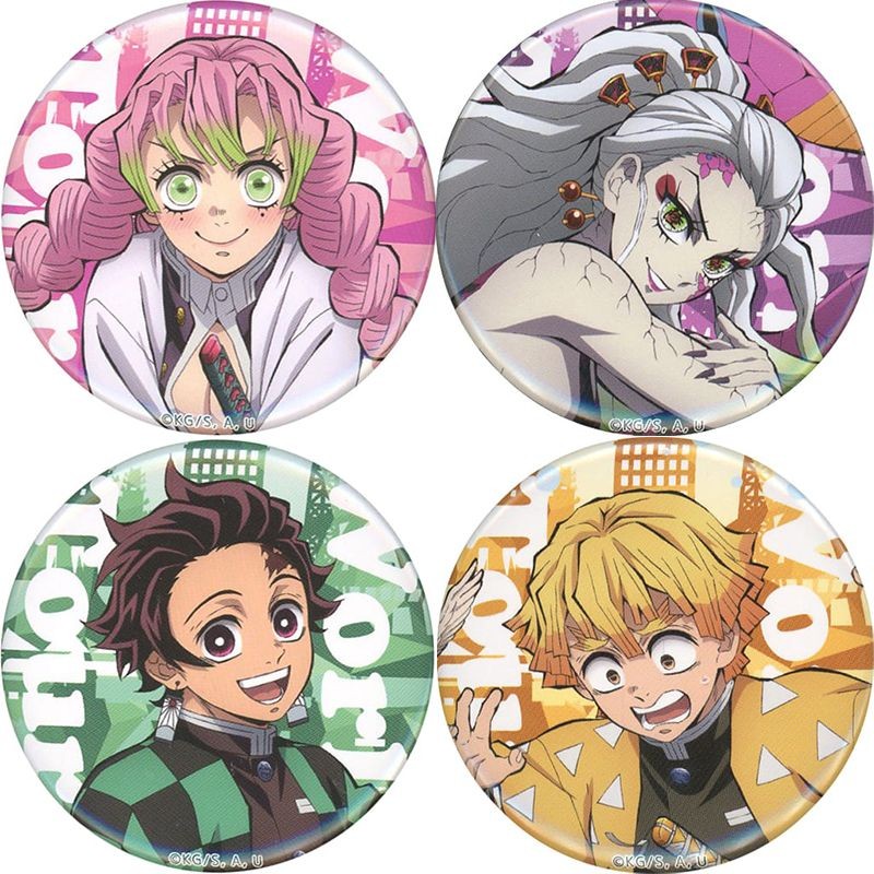 台灣出貨💖【2264人收藏】鬼灭之刃动漫灶门炭治郎堕姫甘露寺蜜璃我妻善逸马口铁徽章挂件 卡拉貓的小魚鋪