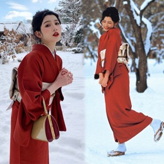 和服 日式和服 角色扮演 和風 浴衣 拍照道具 神明少女和服女正裝日本拍照改良紅色和風日式和服寫真攝影樓服裝 ULRF