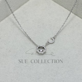 【Sue】⚡臺灣現貨 925純銀 日月閃鑽項鍊 精緻小眾項鍊 太陽月亮鎖骨鏈 交換禮物