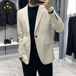 【臺灣發貨】緊身西裝外套 男 秋季新款韓版休閒小西裝上衣青年潮流百搭外套 DDSXLB