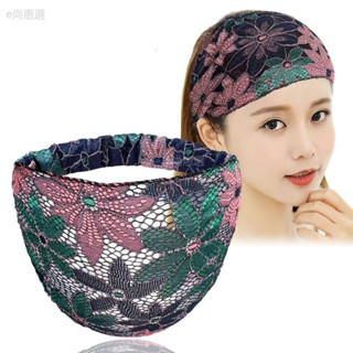 蕾絲寬邊遮白髮髮帶女網紅外出頭巾韓國夏季簡約氣質頭飾複古髮箍