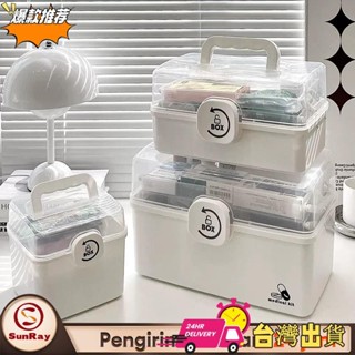 【限時特賣】藥盒藥品工具箱塑膠收納盒急救箱藥架急救箱多功能盒藥品收納盒便攜塑膠收納盒多用途透明盒收納盒簡約多功能架