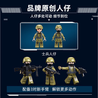 軍事裝備積木 小魯班積木軍事鎧甲S1S防空系統坦克模型益智拼裝玩具男孩禮物