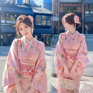 日本和服 和服 和服外套日式和服 角色扮演 cosplay新款和服女改良版複古風日式花色和風浴衣攝影寫真連衣裙神明少女