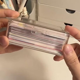 新店優惠🌸爆款 亞克力 收納盒 展示架 防塵盒 高顏值diy透明收納盒簡約防塵咕卡自印小卡收納展示盒創意手賬ins