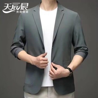 🔥臺灣出貨🔥2025新款男士防曬衣夏季冰絲西服男裝超薄西裝外套春夏薄款輕薄型輕奢休閒商務