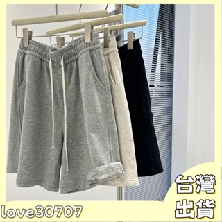 【免運+臺灣出貨】大尺碼女裝 短褲夏季短褲女生短褲大尺碼短褲ROYAR美式休閑五分短褲女夏薄百搭顯瘦灰色運動風潮居家跑步