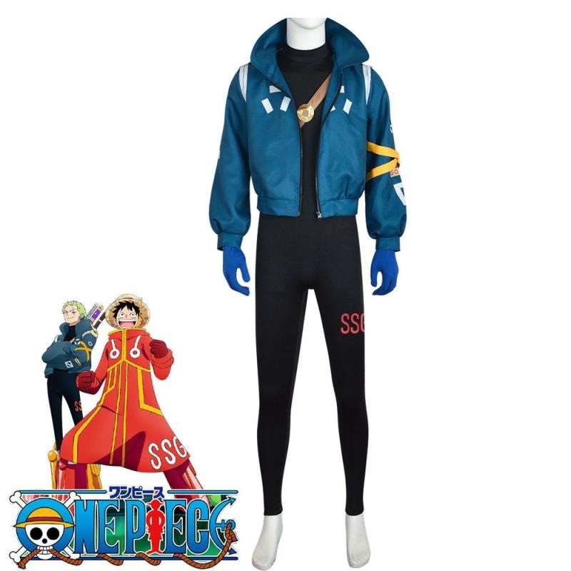 免費加急 海賊王 航海王 蛋頭島篇索隆角色同款扮演服 路飛cos 未來之島 動漫cosplay服裝 角色扮演 聚脂釺維