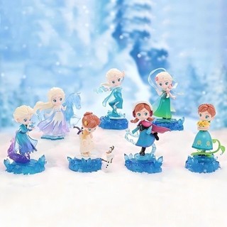✨創意精緻擺件 冰雪奇緣手辦 公仔 玩偶 冰雪奇緣魔法係列盲盒公主艾莎安娜手辦公仔女孩玩具玩偶擺件禮物