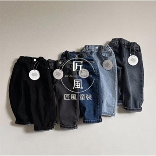 【匠風-童裝】✨品質棒✨ins韓版童裝幼童牛仔褲 皮筋鬆緊內褲素色男女寶寶百搭休閒時尚牛仔褲長褲