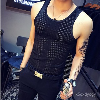 🔥男士無袖背心 寬鬆背心 背心男 冰絲背心 吸濕排汗衣 排汗衫 速乾衣 薄款透氣背心 涼感t恤夏季 透氣舒適男上衣