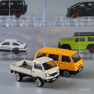 【限時下殺|臺灣出貨🚚】閤金小汽車滑行小卡車亞克力盒裝麵包車模型兒童玩具車男孩奔馳車