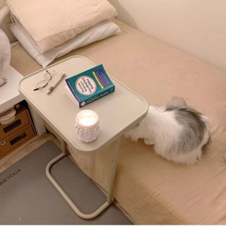 ins風可調節升降折疊桌 床邊桌 臥室家用小桌子 沙發邊桌 家用小茶幾邊幾 床上電腦桌 床旁桌 懶人桌