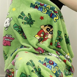 🎀畢業季新品🎀【店鋪熱銷】法蘭絨毯子ins蠟筆小新可愛旅行毛毯蓋腿辦公室空調毯小被子新款