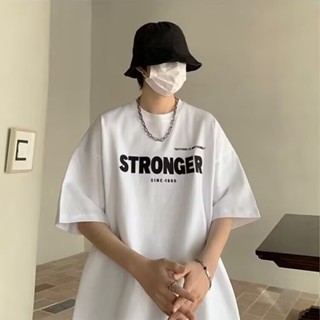 夏季港風簡約印花衣服 素t 潮流 日系 短袖T恤 男生 寬鬆 班服 大尺碼 情侶 五分袖 男t 短T（YT603）
