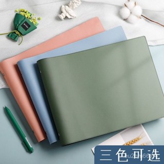 企鵝熱賣💎筆記本 記事本 活頁筆記本 活頁本 空白筆記本 a4活頁本可拆卸網格本6孔活頁可拆中筆記本簡約ins風手帳 C