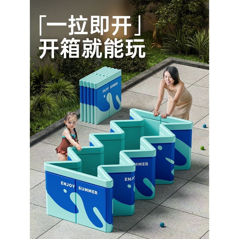 遊泳池兒童家用免充氣泳池可折疊戶外大型支架玩水池家庭嬰兒遊泳