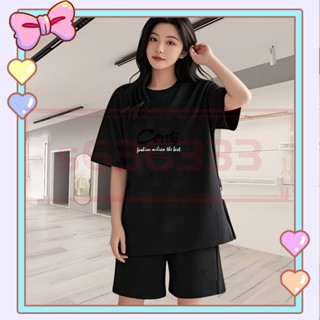 臺灣出貨+促銷✨字母印花休閒服睡衣服白色睡衣睡衣短袖兩件套大尺碼女裝韓係女裝夏日印花套裝素色睡衣a6874567a