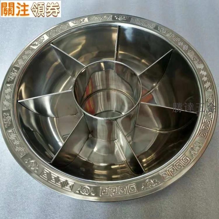 【滿290出貨】 煮餃子鍋分格鐵鍋商用大號關東煮鍋方便鍋子通用湯鍋圓形鍋底飯店