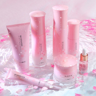 🌸水乳 爽膚水 補水保濕 精華水乳 水乳套裝 萊蔻櫻花爽膚水乳兩件套裝女學生補水護膚品保濕水霜全套盒初學者